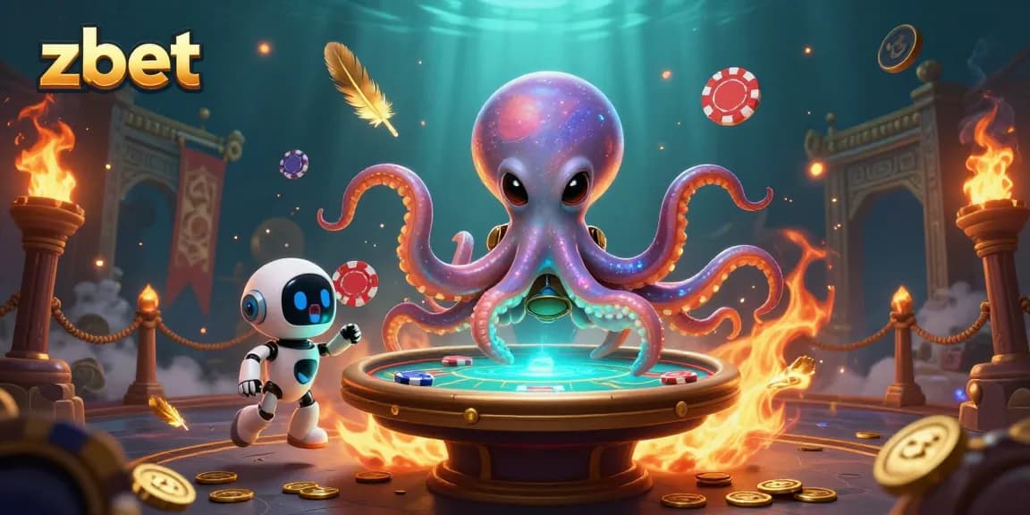 Zbet challenges players with a captivating cosmic poker game against an alien octopus.