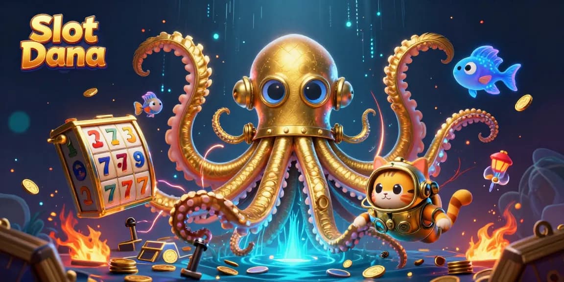 Experience thrilling play with Slot Dana amidst dancing coins and vibrant characters.