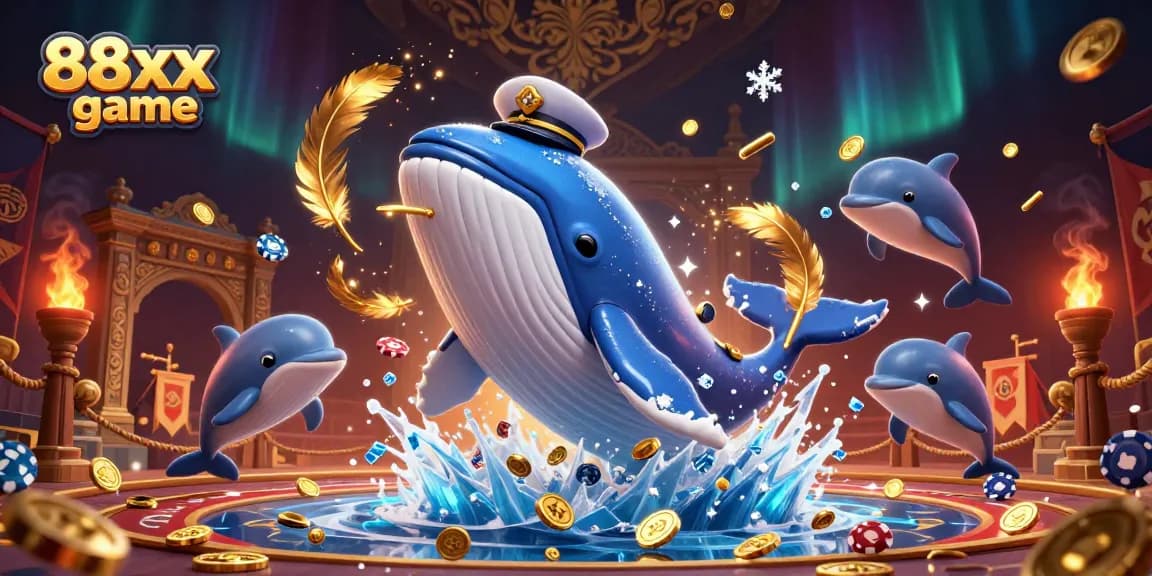 Engage with the 88xx game in a vibrant scene full of excitement and casino elements.