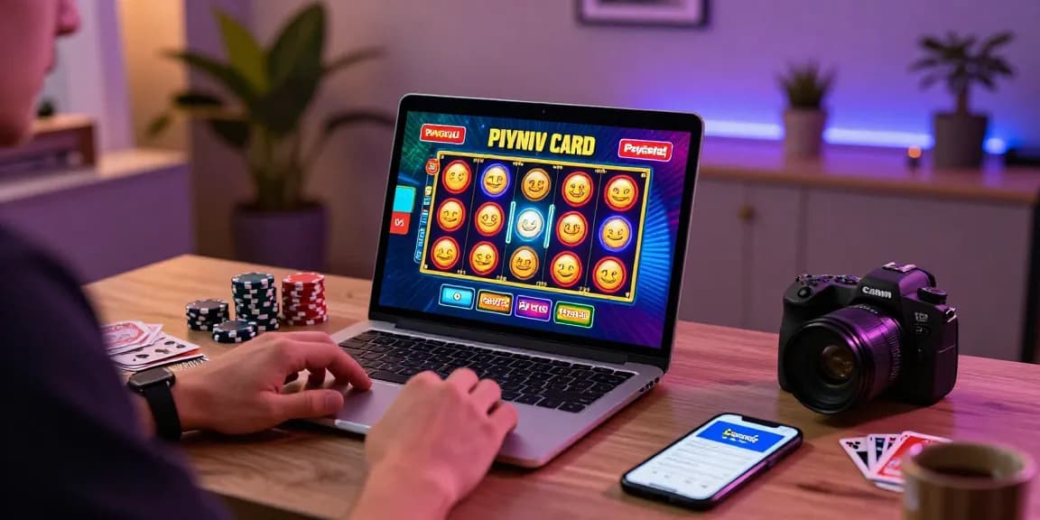 Spieler erkundet ein Paysafe Card Casino online von einem stilvollen Home Office aus und konzentriert sich auf schnelles Wetten.