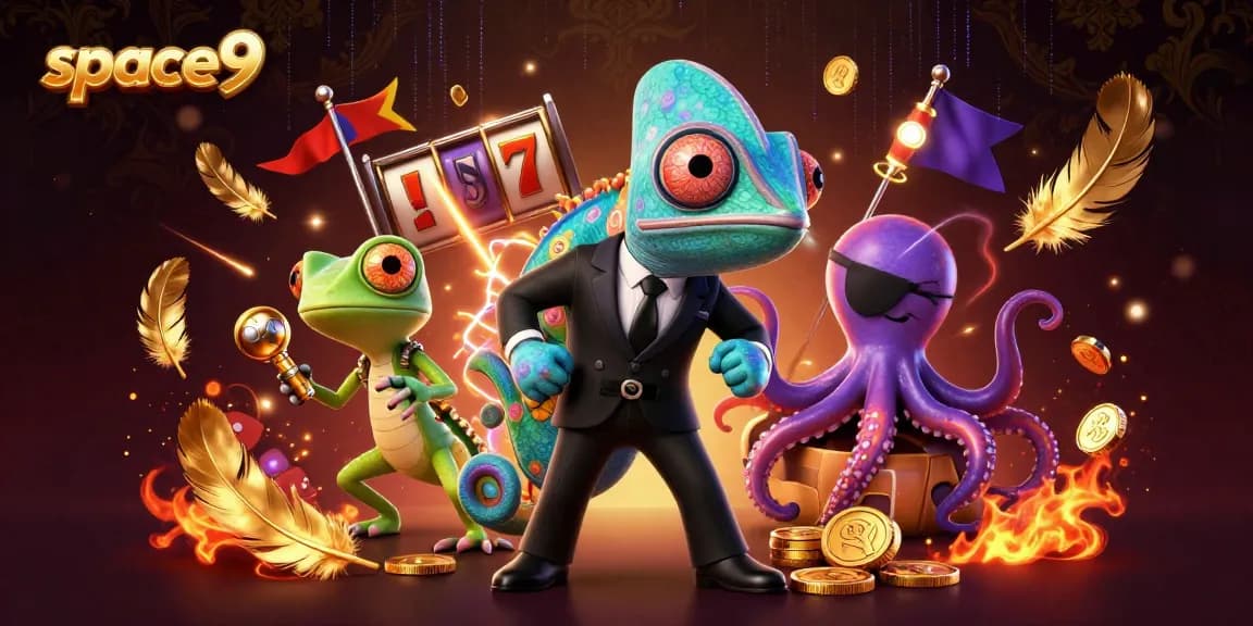 Engage with Space9 Casino's thrilling gaming world featuring vibrant characters and dynamic elements.