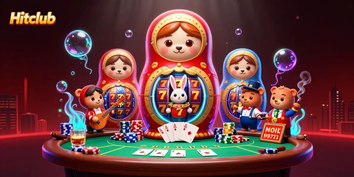 Hitclub offers exhilarating jackpot experiences with vibrant slot game visuals and casino elements.