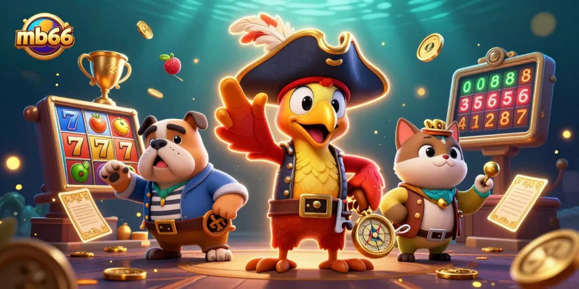 Experience thrilling action and excitement at mb66 casino with colorful slot elements, characters, and dynamic visuals.