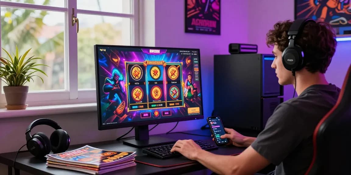 Engaging online gaming scene focusing on slot depo 1000 gameplay highlights with vibrant colors and dynamic graphics.