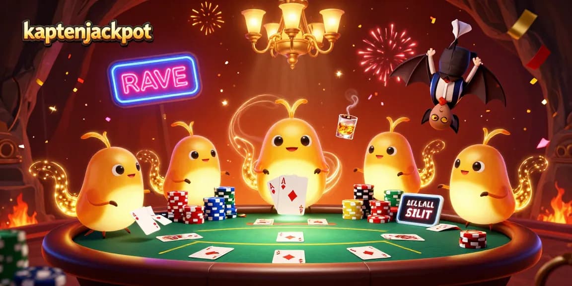 Experience the excitement of kaptenjackpot with glowing glowworms illuminating a dynamic cave casino scene.