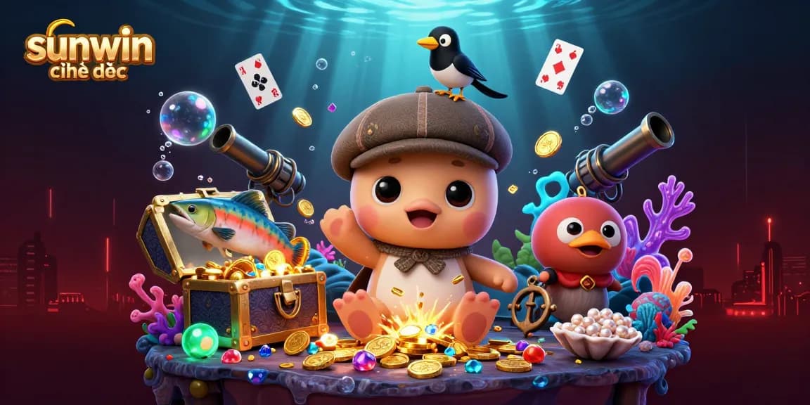 Experience sunwin chính thức with vibrant gaming action in this captivating 3D illustration.
