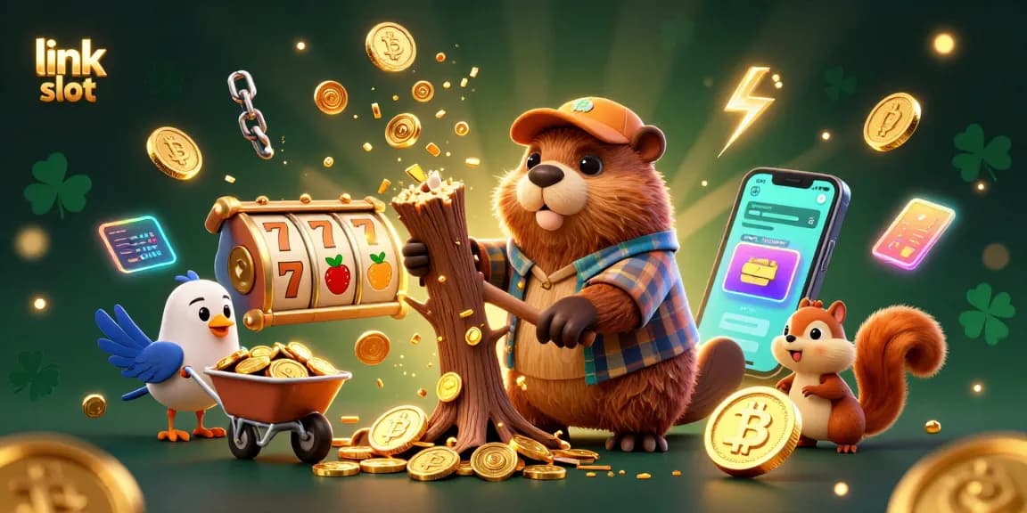Menangkan link slot dengan karakter kartun memotong pohon yang terjatuh koin emas.