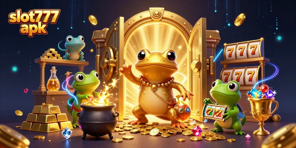 Play slot777 apk with animated golden alchemist and thrilling slot elements for a winning experience.