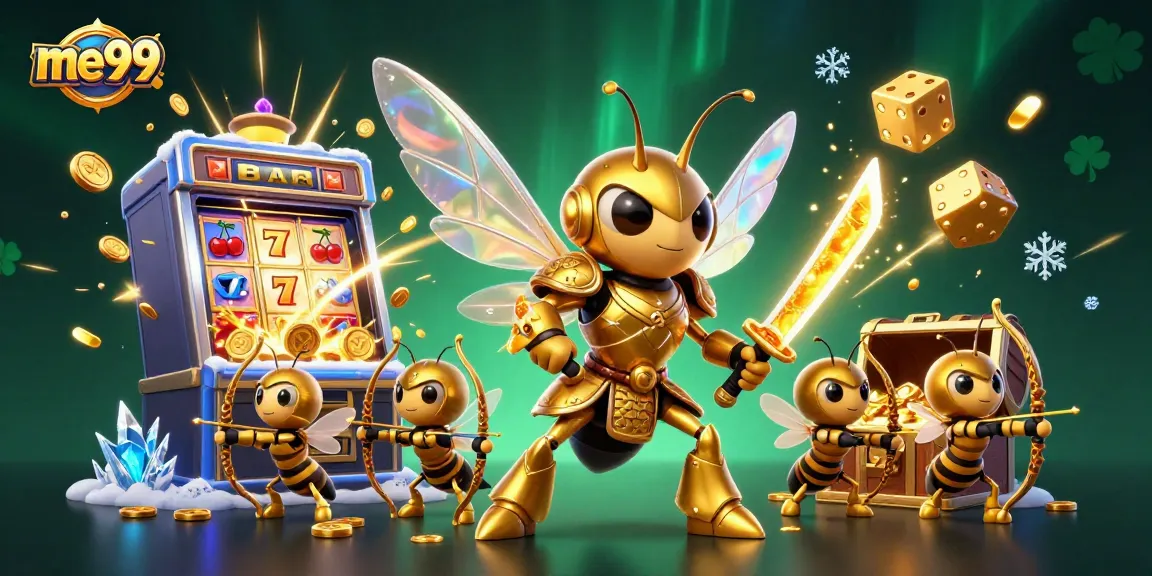 Experience thrilling wins with me99 in this vibrant casino illustration featuring dynamic gaming action.