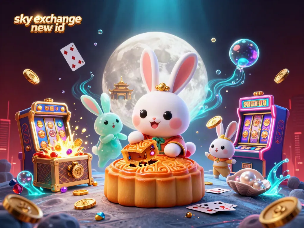 Join the fun with sky exchange new id as the moon rabbit celebrates with gold mooncakes and poker chips.