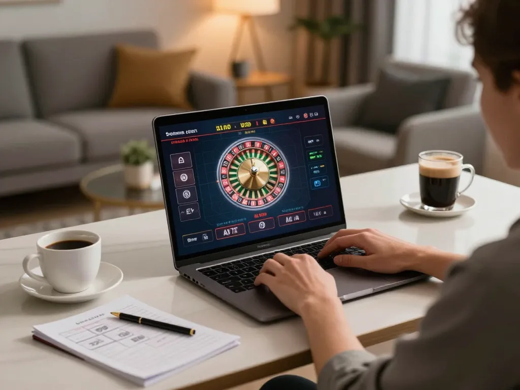 Engaging in live dealer roulette on rr88, showcasing an immersive online gaming experience.