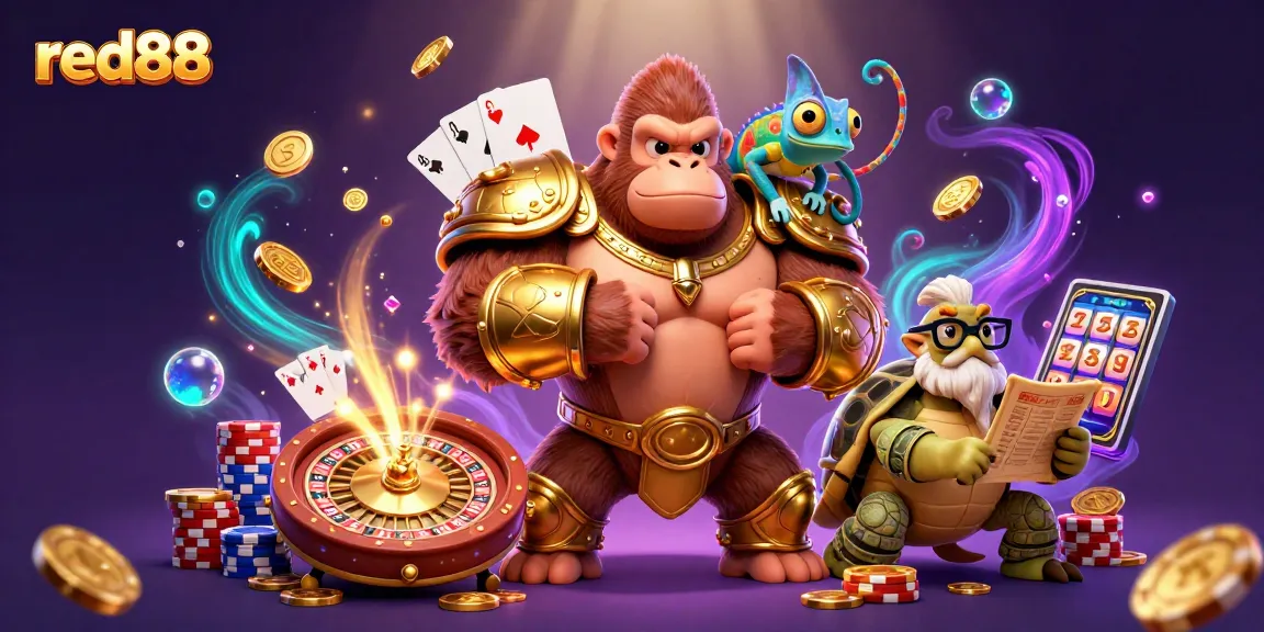 Experience thrilling gameplay at red88 with vibrant casino characters and dazzling jackpot elements.