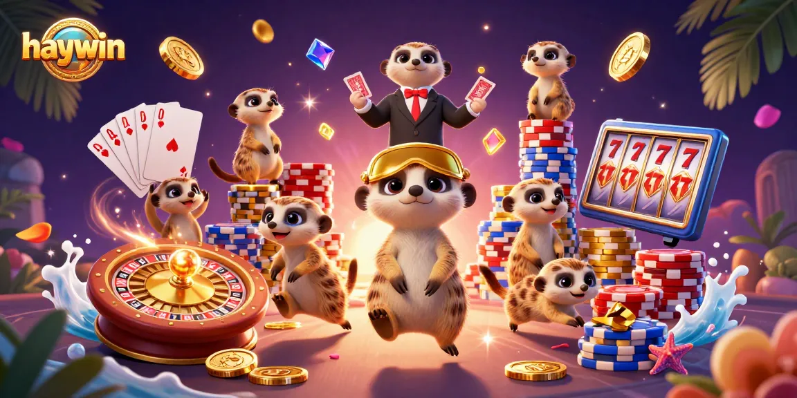 Experience thrilling action with meerkats in a vibrant haywin casino scene.
