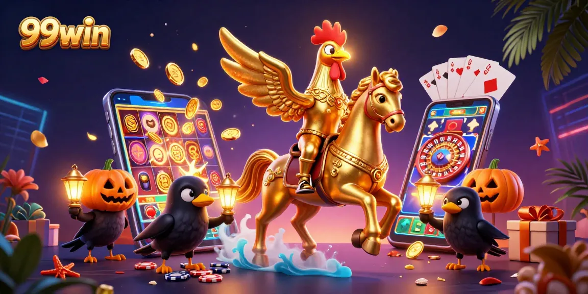 Engage with 99win's thrilling casino adventures featuring exciting slot games and vibrant characters.