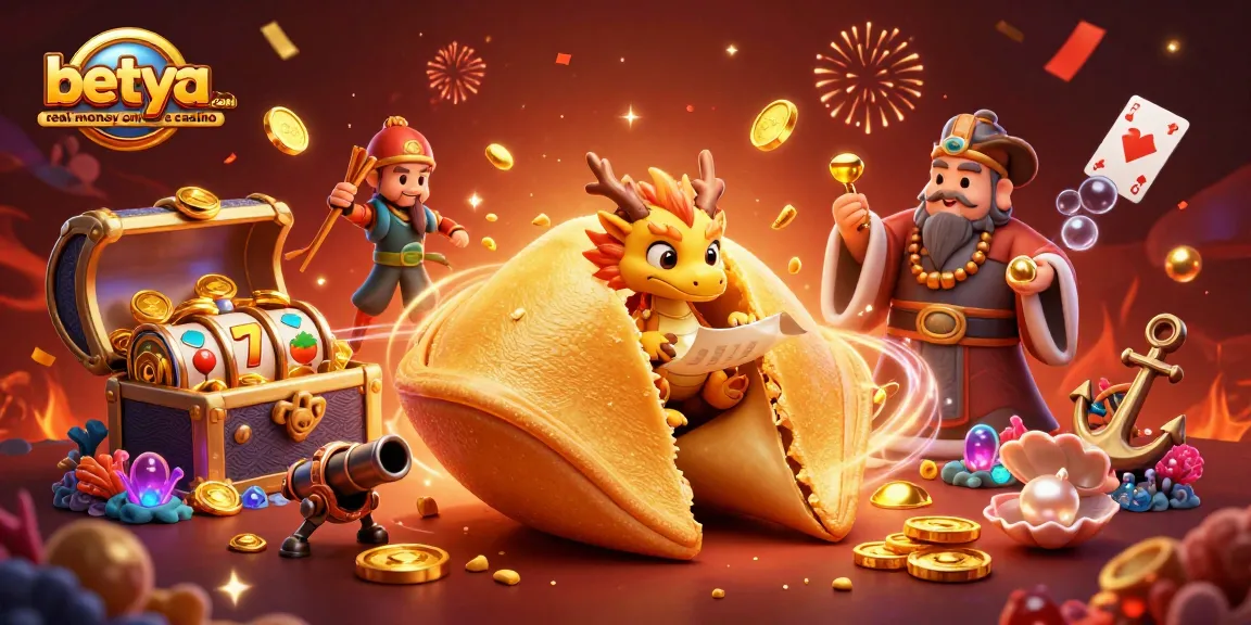 Experience the magic of betya.com real money online casino with a vibrant and dynamic 3D illustration.