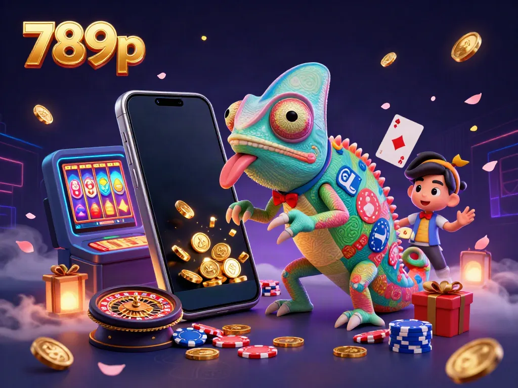 Experience the vibrant world of 789p casino with a dynamic chameleon owner at play.