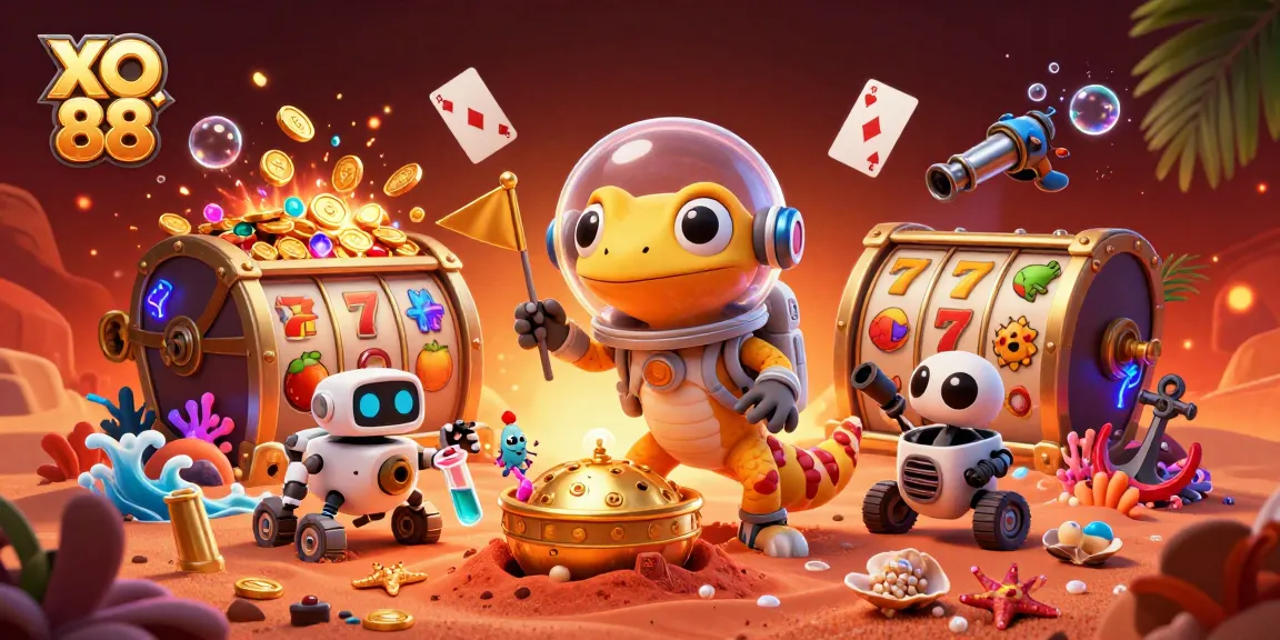 Spin to win with XO 88 in a vibrant casino scene featuring exciting slot games.