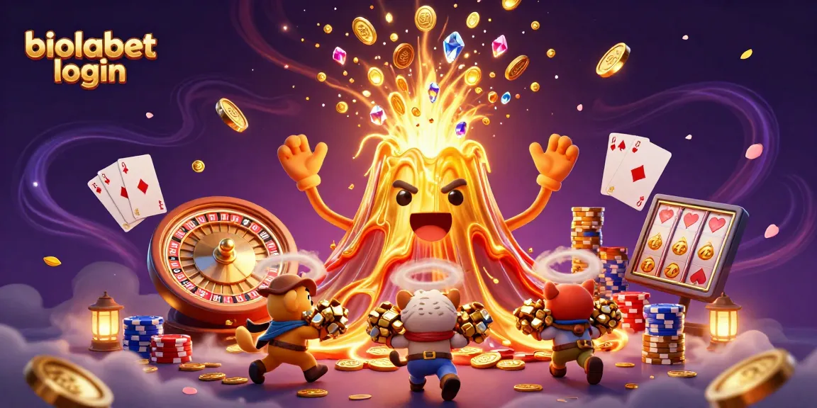 Biolabet login dengan fitur slot online mudah menang dalam ilustrasi kasino yang dinamis.