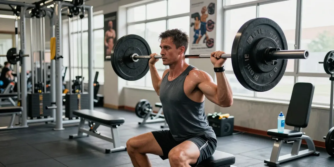 Bodybuilder hebt Gewichte in einer dynamischen Trainingseinheit im Anabolika Shop Deutschland Fitnessstudio und zeigt Engagement und muskelaufbauende Intensität.