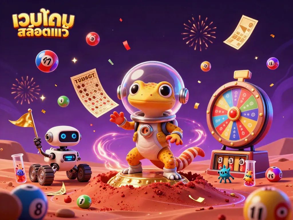 Engage with the exciting atmosphere of เว็บเกมสล็อตแท้ as a Martian gecko discovers a hidden golden casino.