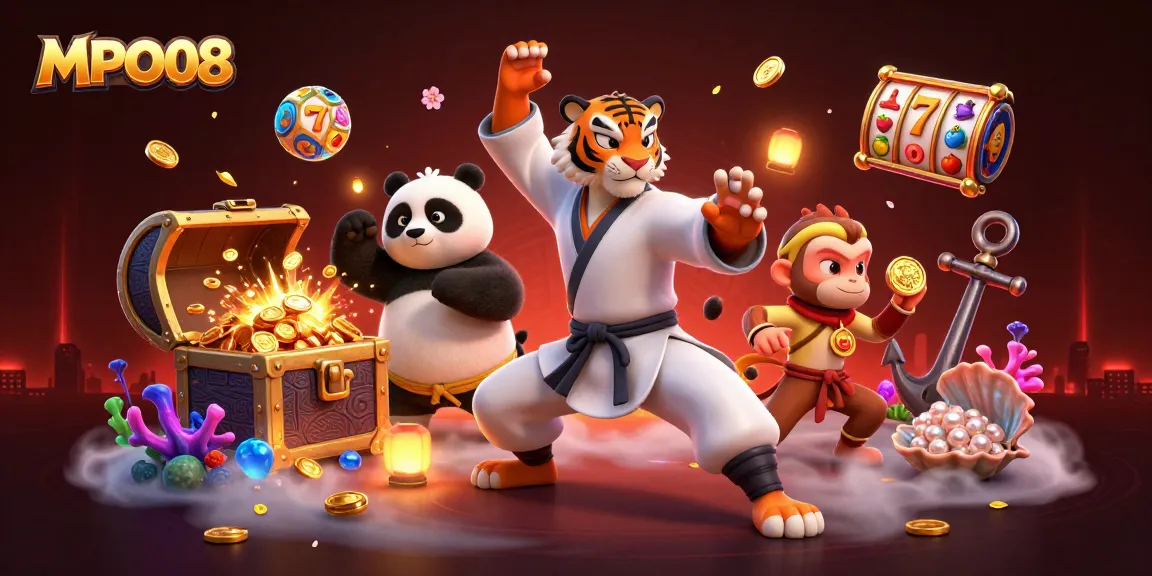Experience thrilling gaming action with MPO08 in an electrifying online casino scene.