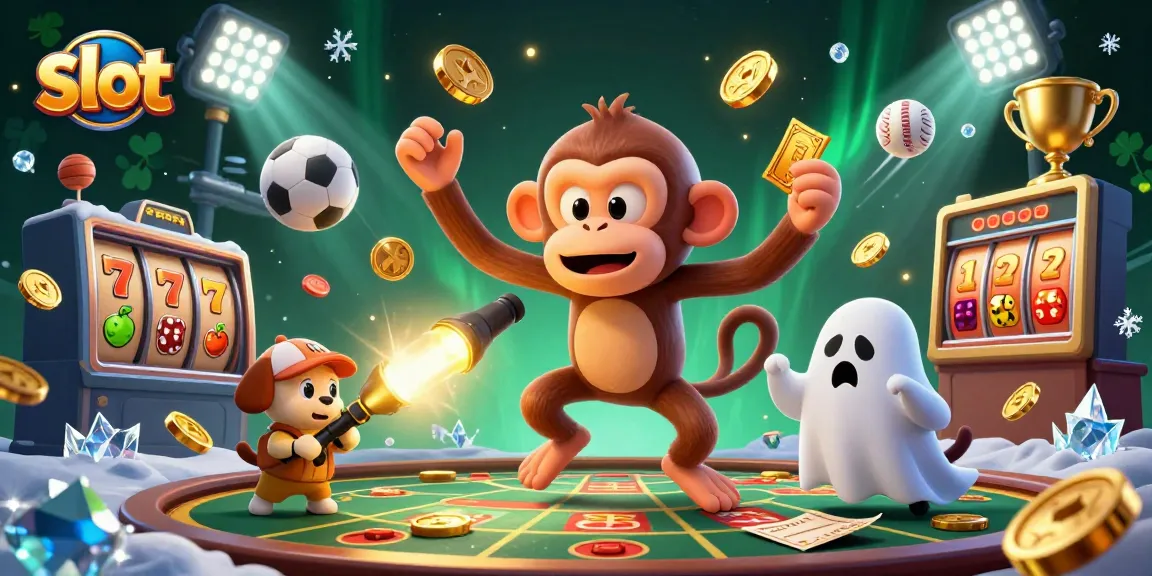 Spin the slot reels alongside a mischievous poltergeist monkey in a haunted casino!