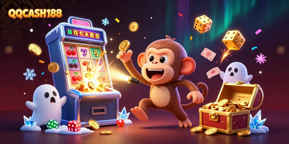 Experience thrilling slots and fun with the poltergeist monkey at QQCASH188 casino!