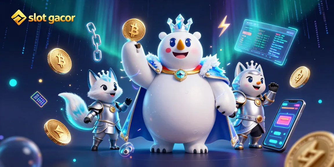 Explore slot gacor opportunities with excited characters and vibrant casino elements.