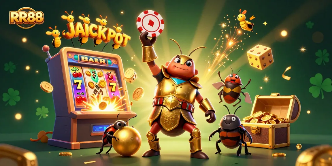 Play and win exciting rewards at RR88 with fun characters in an immersive casino scene.