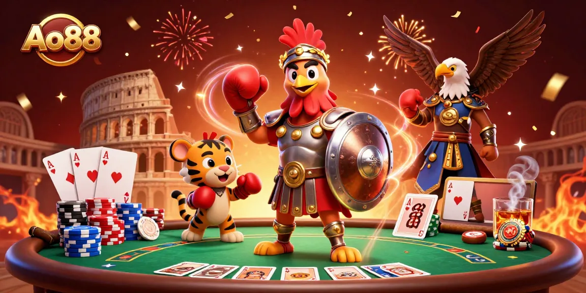 Experience thrilling gameplay at Ao88 and immerse in vibrant poker action with unique characters.