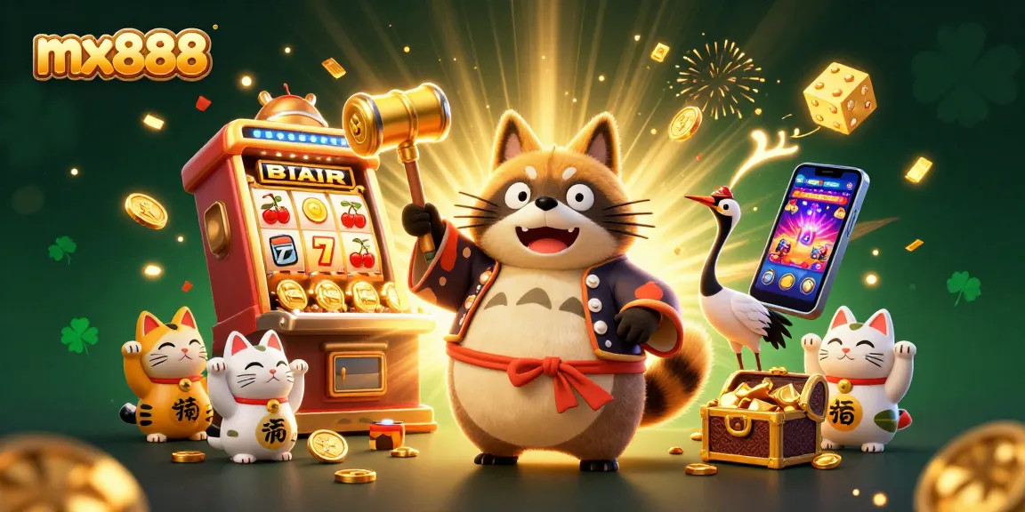 Experience the excitement of mx888 with a vibrant casino illustration showcasing winning moments.